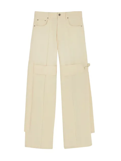 Phoebe Philo Strap jeans in milky yellow denim