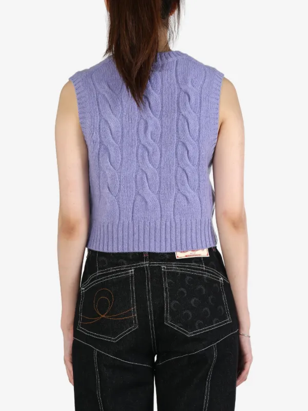 Polo Ralph Lauren cable-knit Vest Purple FARFETCH IN