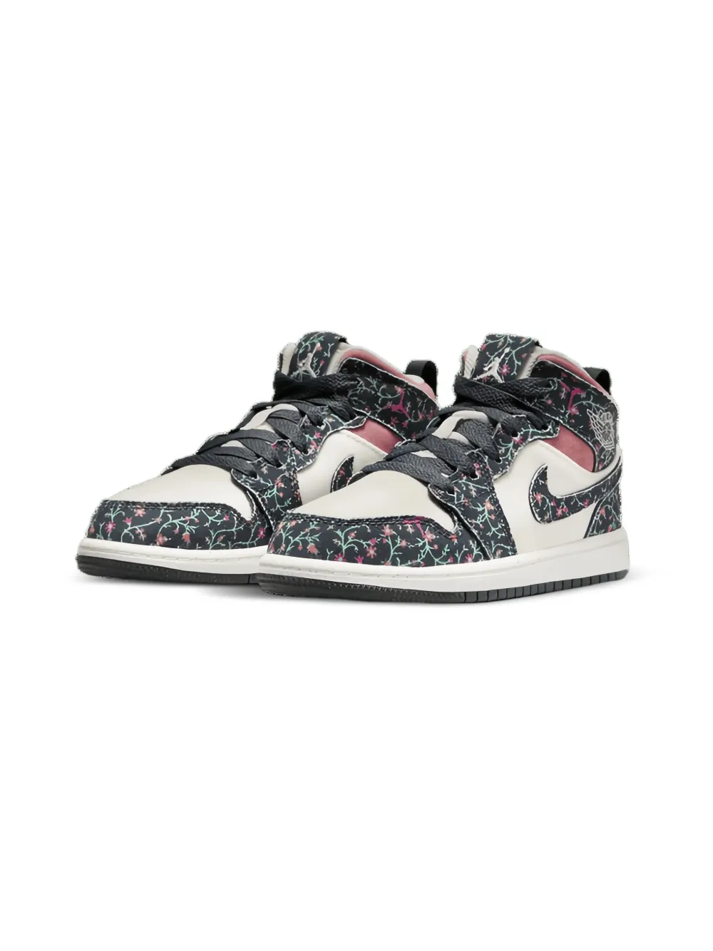 Jordan Kids Air Jordan 1 Mid SE "Floral" sneakers White