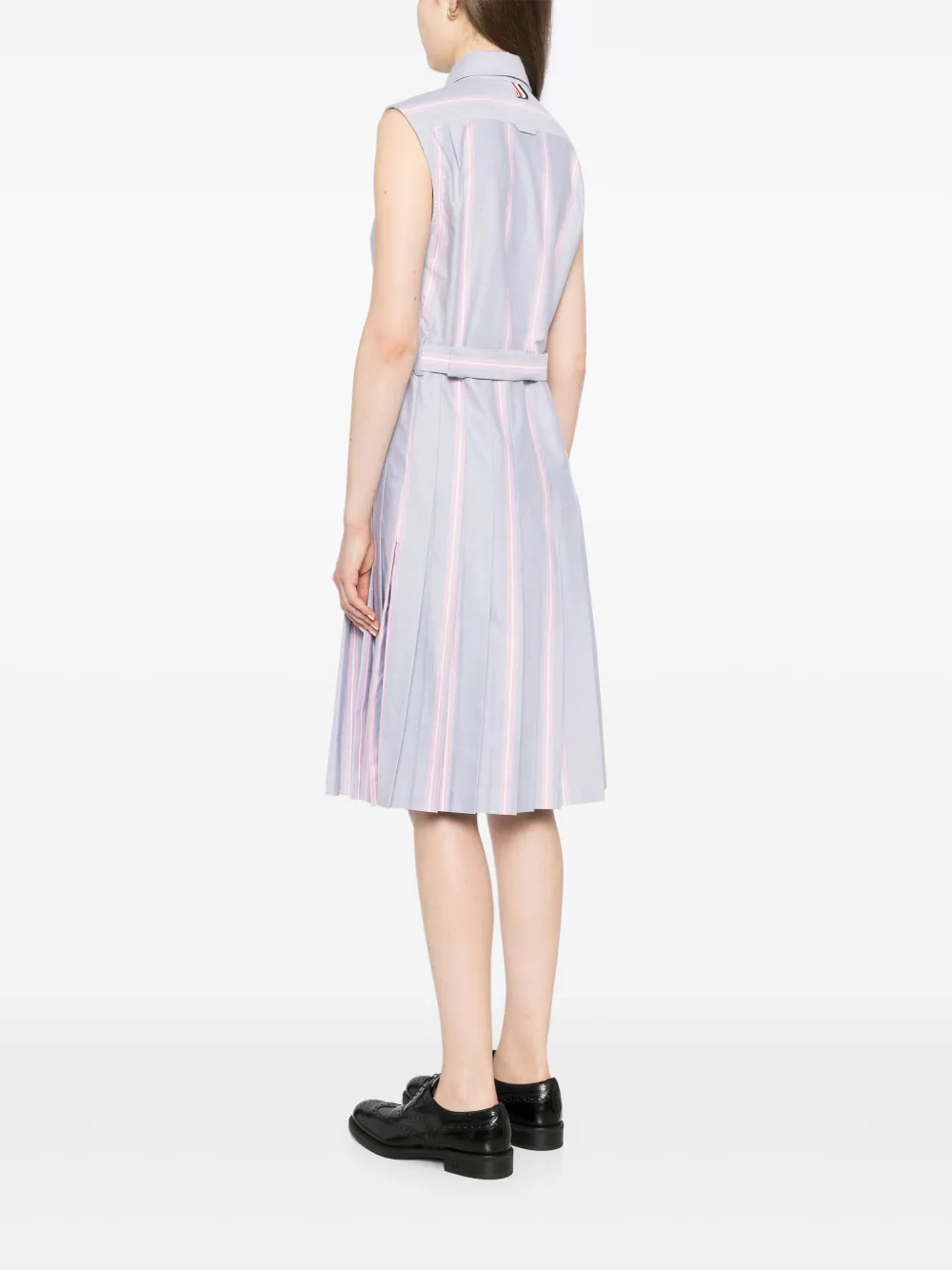Thom Browne Gestreepte jurk Grijs