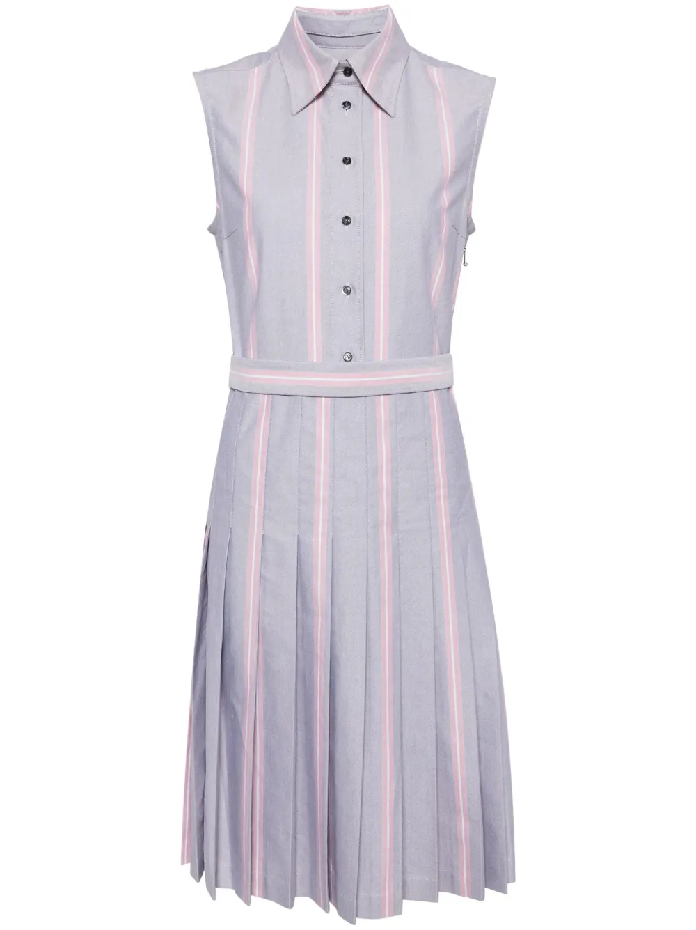 Thom Browne Gestreepte jurk Grijs