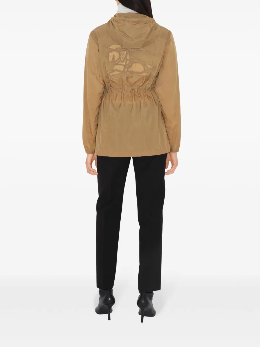 Burberry Donsjack met logo-applicatie Beige