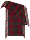 Burberry check-print wool scarf - Red