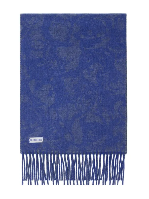 【BURBERRY LONDON】【Ferragamo】 Burberry Reversible Cashmere Scarf | Blue | FARFETCH