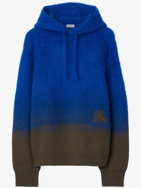 Burberry hoodie tejida con diseño de dos tonos