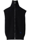 Burberry zip-up cashmere cape - Blue