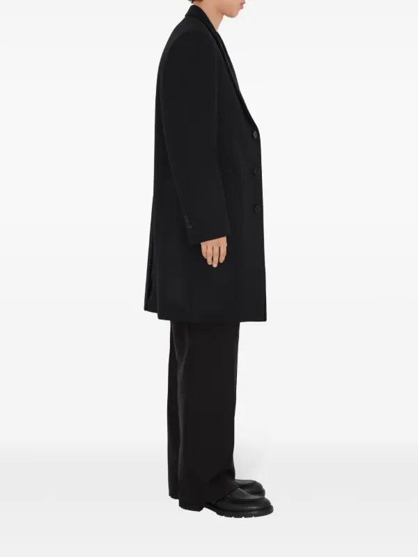 Burberry 黒 ウールコート 美品☆BURBERRY高級ライン☆大きいサイズ☆2wayマキシ丈ウール