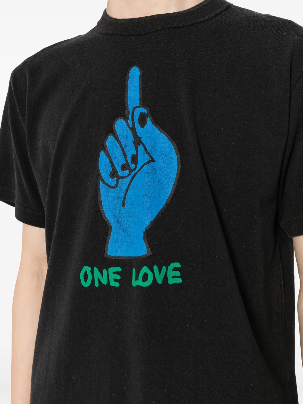 sacai Katoenen T-shirt met grafische print Zwart