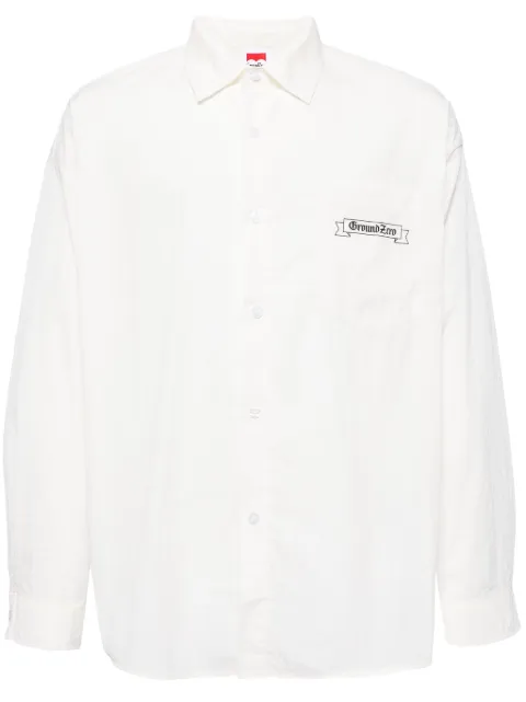 Ground Zero logo-print long-sleeve shirt