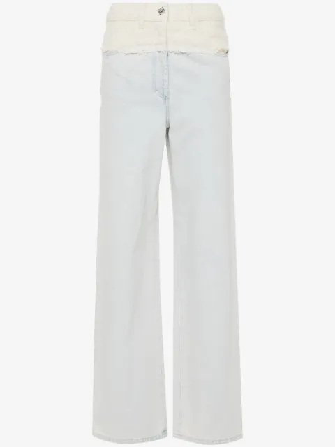 Givenchy 4G Liquid-button tweed-panel jeans