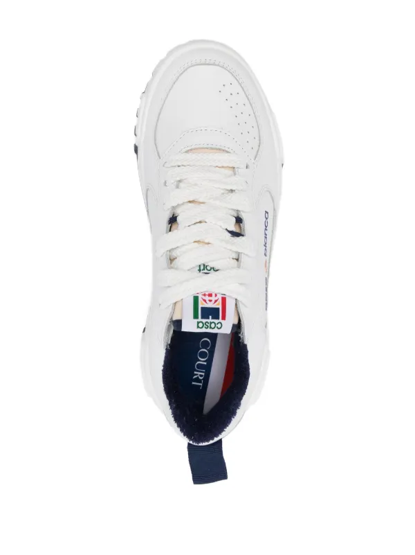 【関税込み】Casablanca ブルー＆ホワイト The Court スニーカー Casablanca The Court スニーカー | ブルー | FARFETCH JP