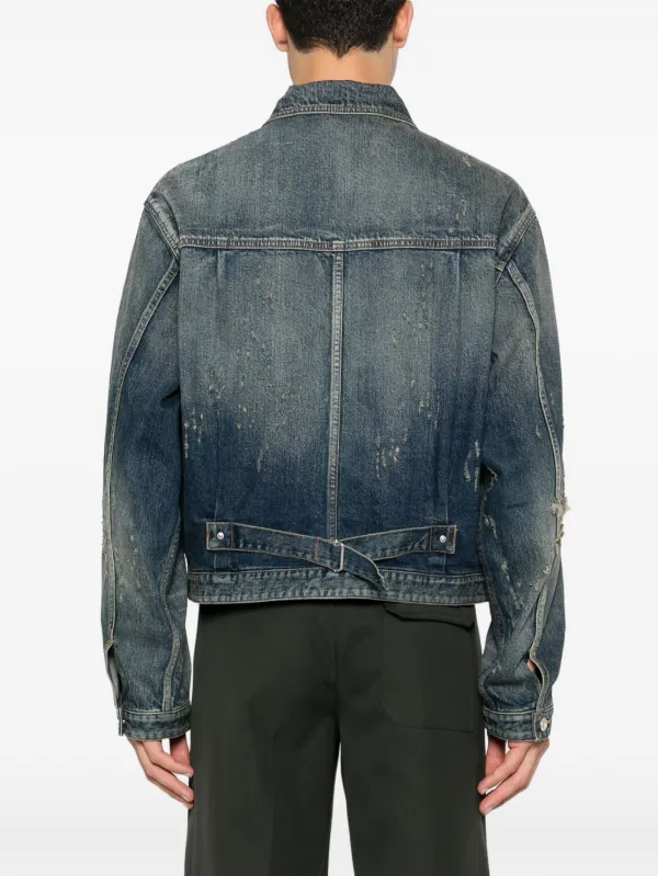 Givenchy Veste En Jean à Effet Usé | Bleu | FARFETCH FR