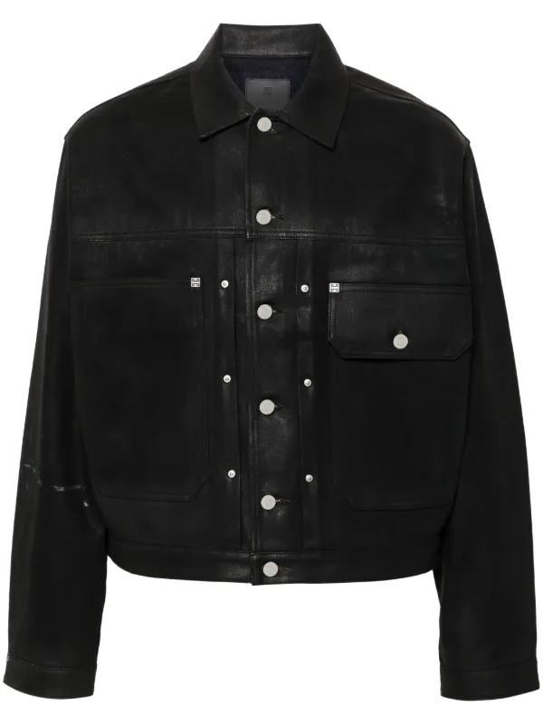 Givenchy Chamarra De Mezclilla Revestida Negro FARFETCH PE