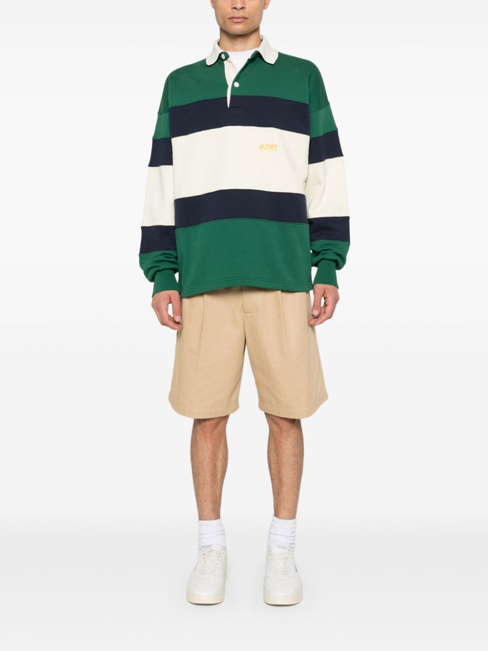 Autry stripe-pattern polo shirt - Groen