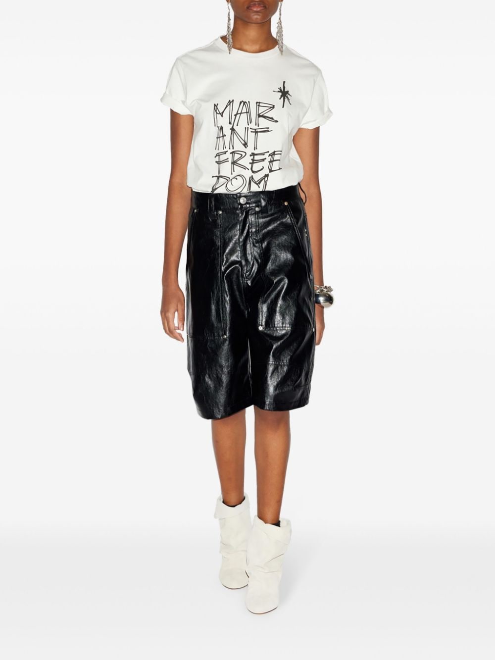 Shop Marant Etoile Zoeline T-shirt In White