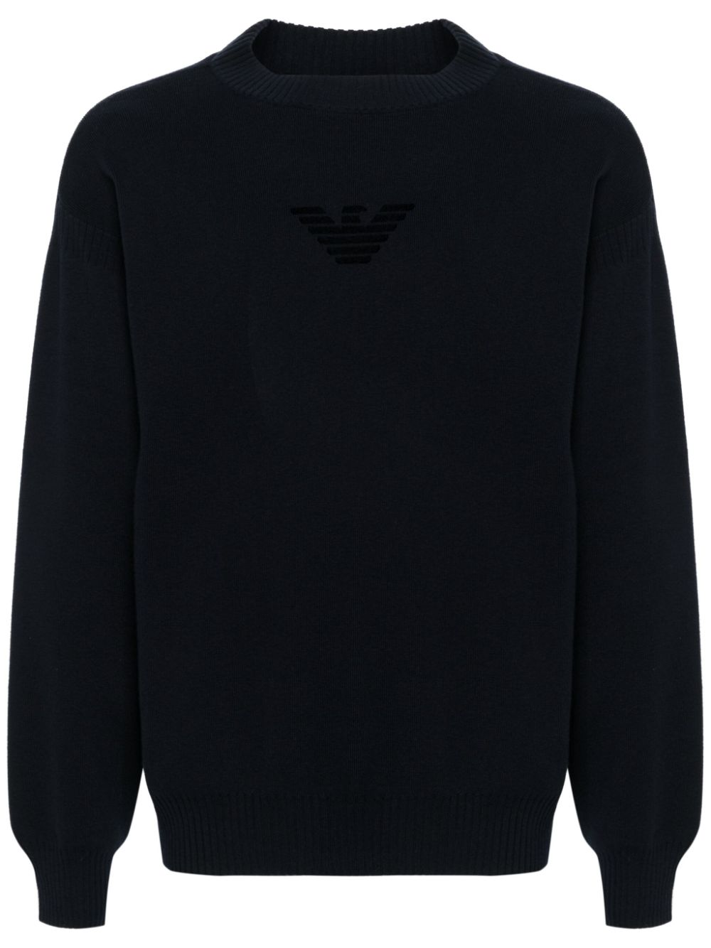 Emporio Armani logo-flocked sweater Men