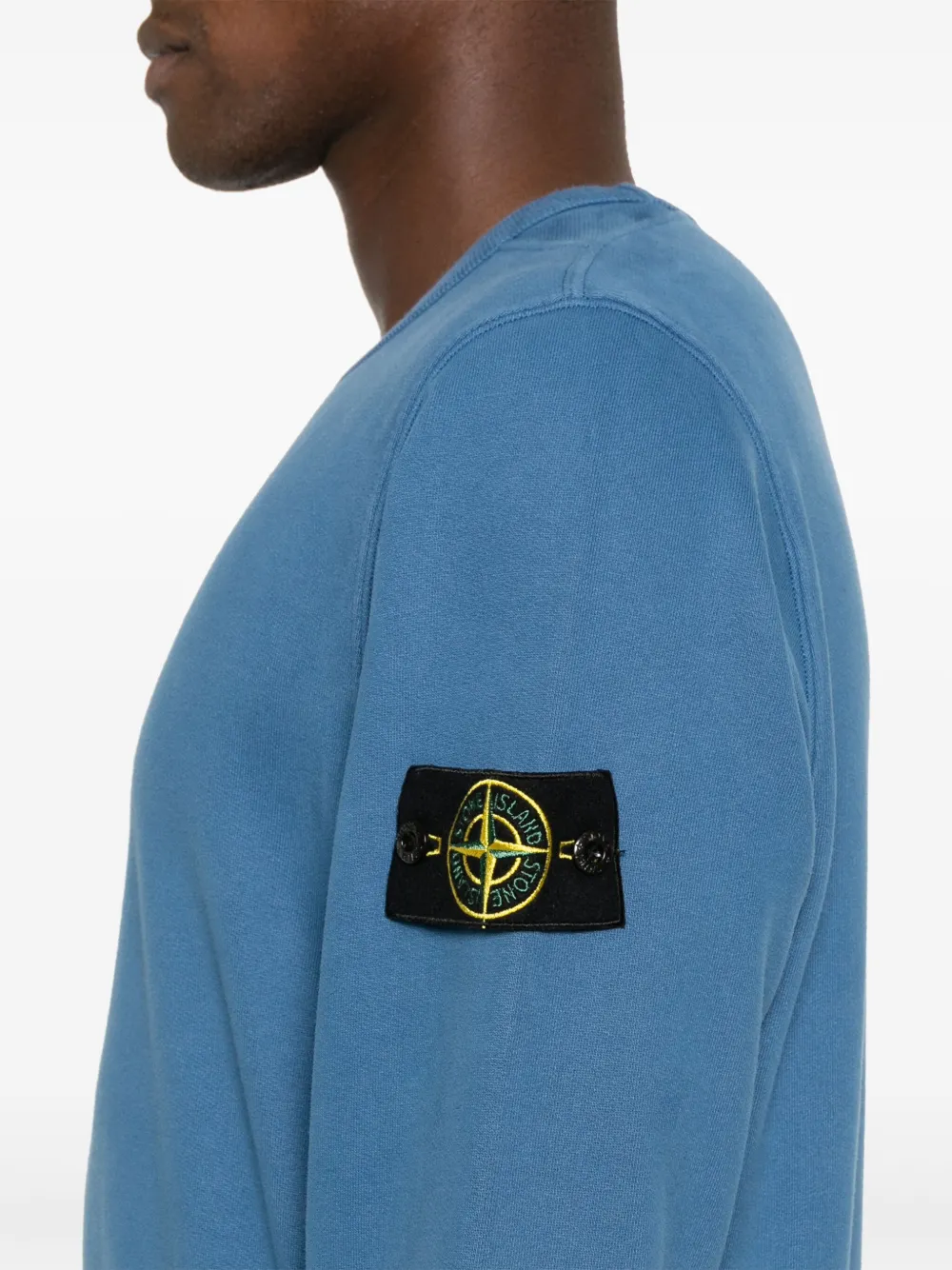 Stone Island Sweater met Compass-logopatch Blauw