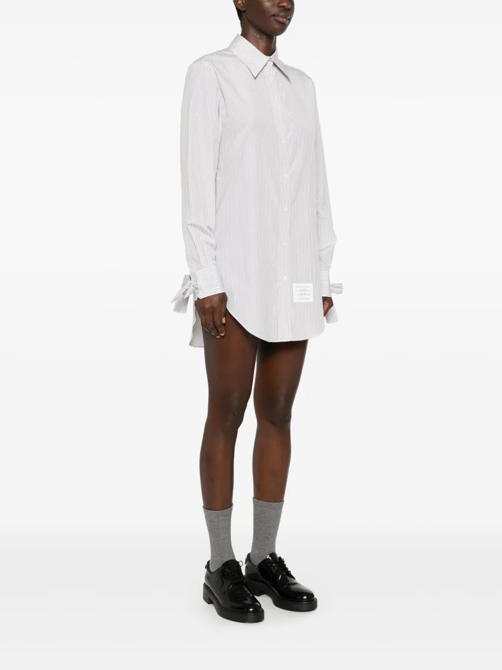 Thom Browne Blousejurk met strikmanchetten Grijs