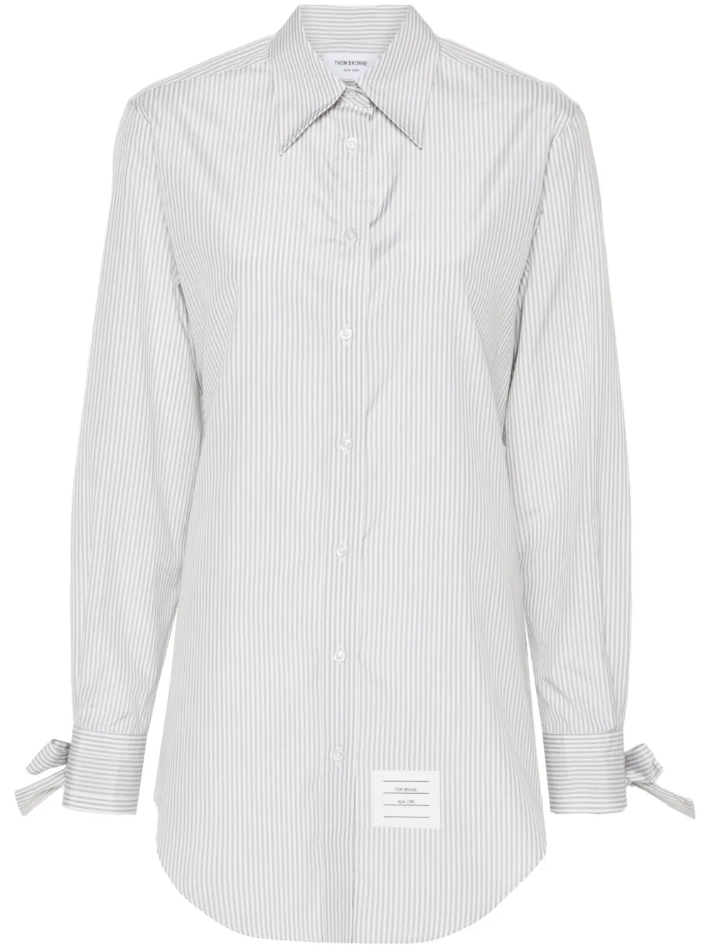 Thom Browne Blousejurk met strikmanchetten Grijs