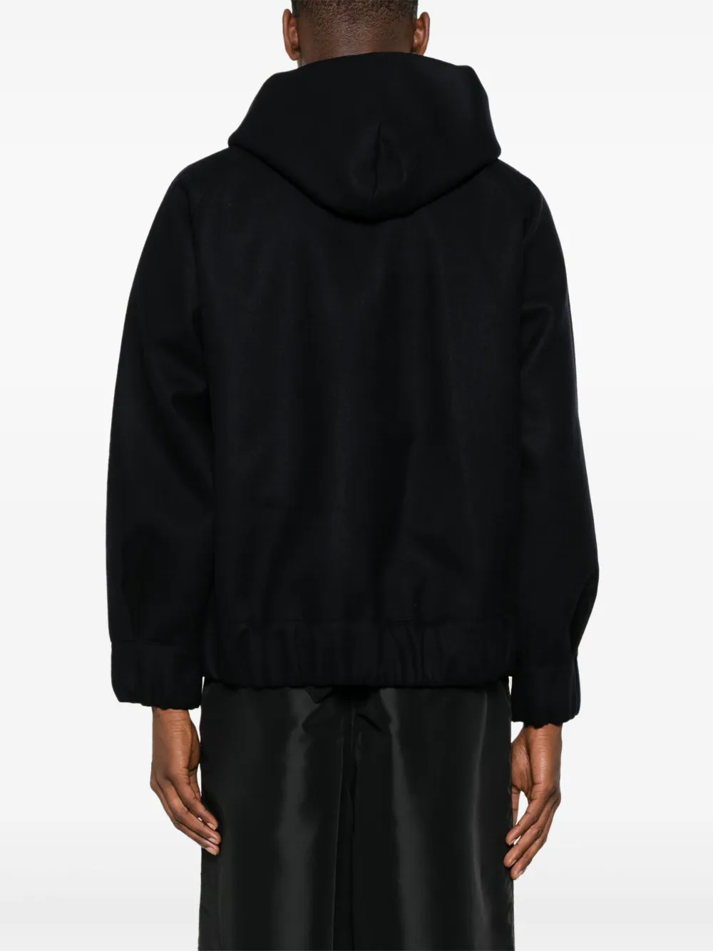 Sacai Wool Hooded Jacket | Grey | FARFETCH