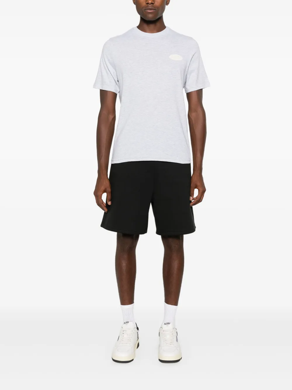Autry T-shirt met mélange-effect - Grijs