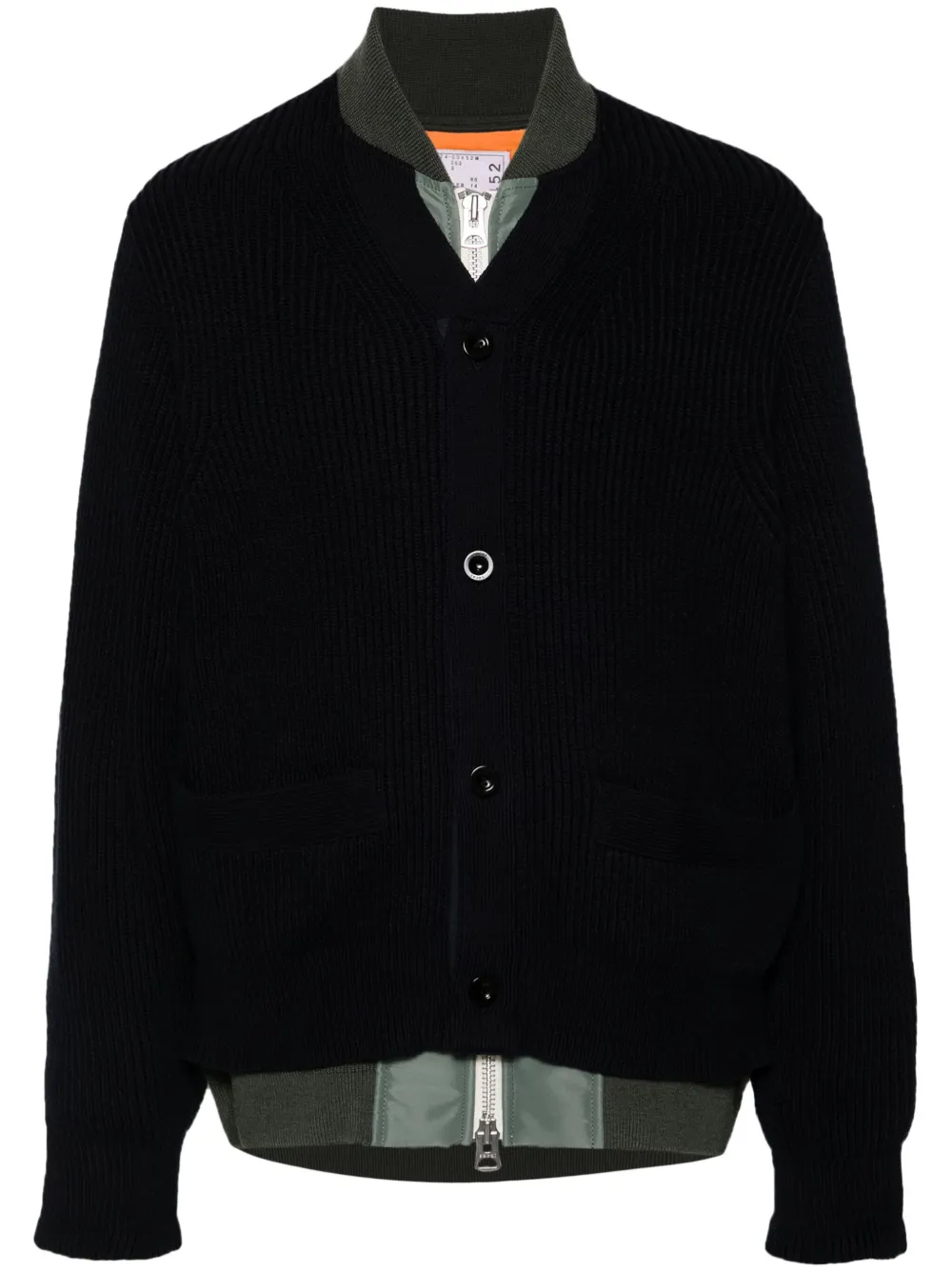 sacai chamarra bomber a capas | azul | Image 1