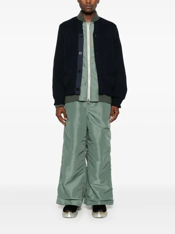 Sacai Layered Bomber Jacket | Blue | FARFETCH