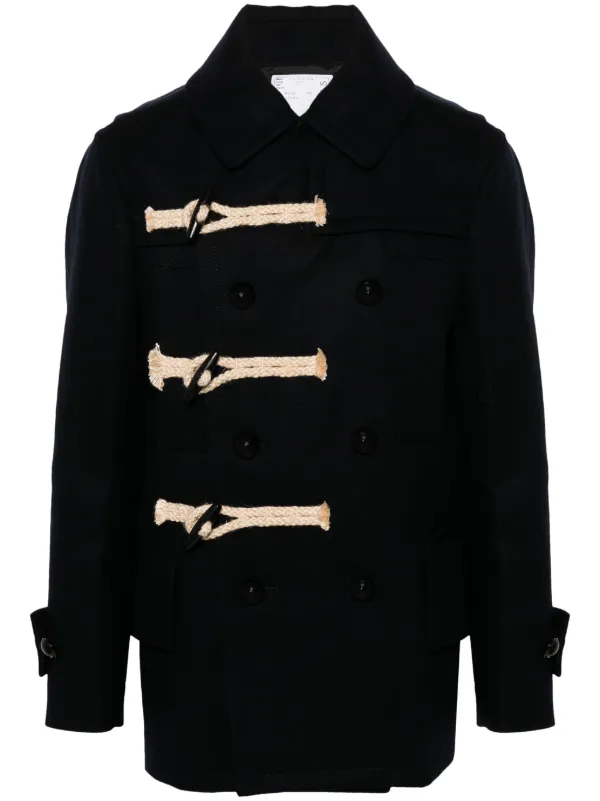 【即発送可能】 Sacai JP FARFETCH | ブルー | ダッフルコート ジャケット・アウター