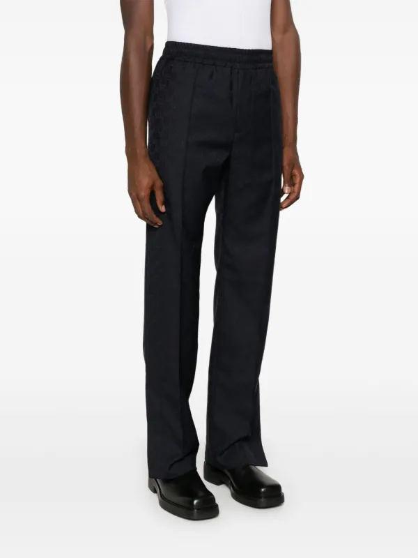 Gucci GG Supreme-jacquard Straight Trousers | Blue | FARFETCH