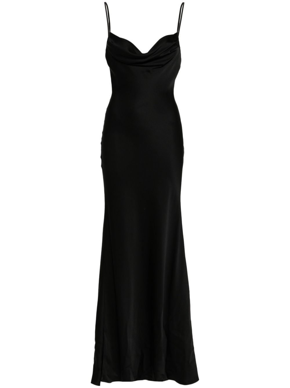 Shop Alexander Mcqueen Silk Gown In Black