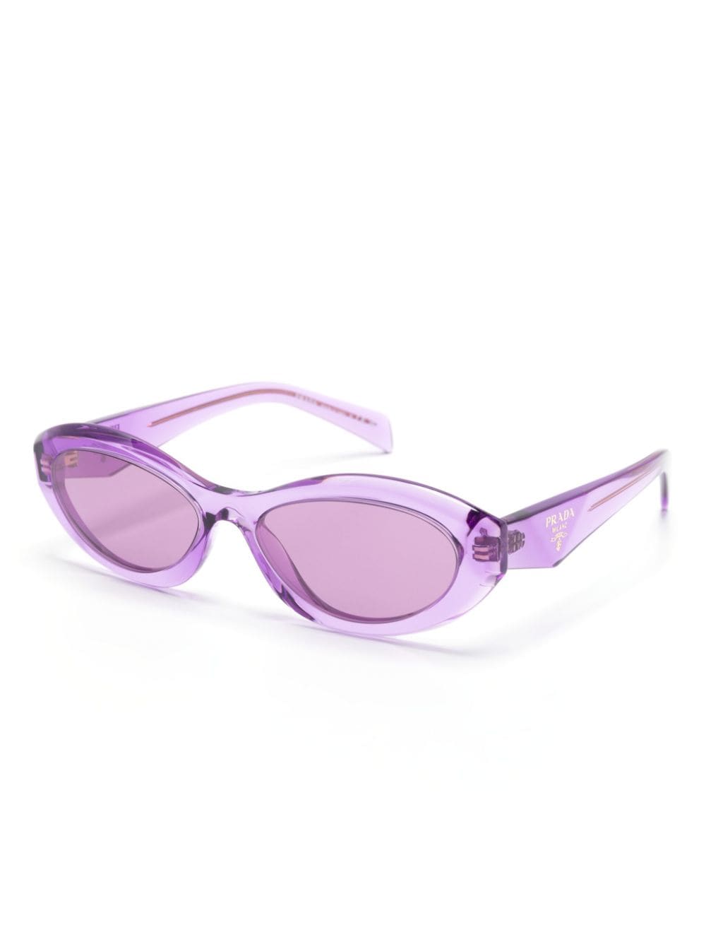 Prada Eyewear Zonnebril met ovalen montuur - Paars