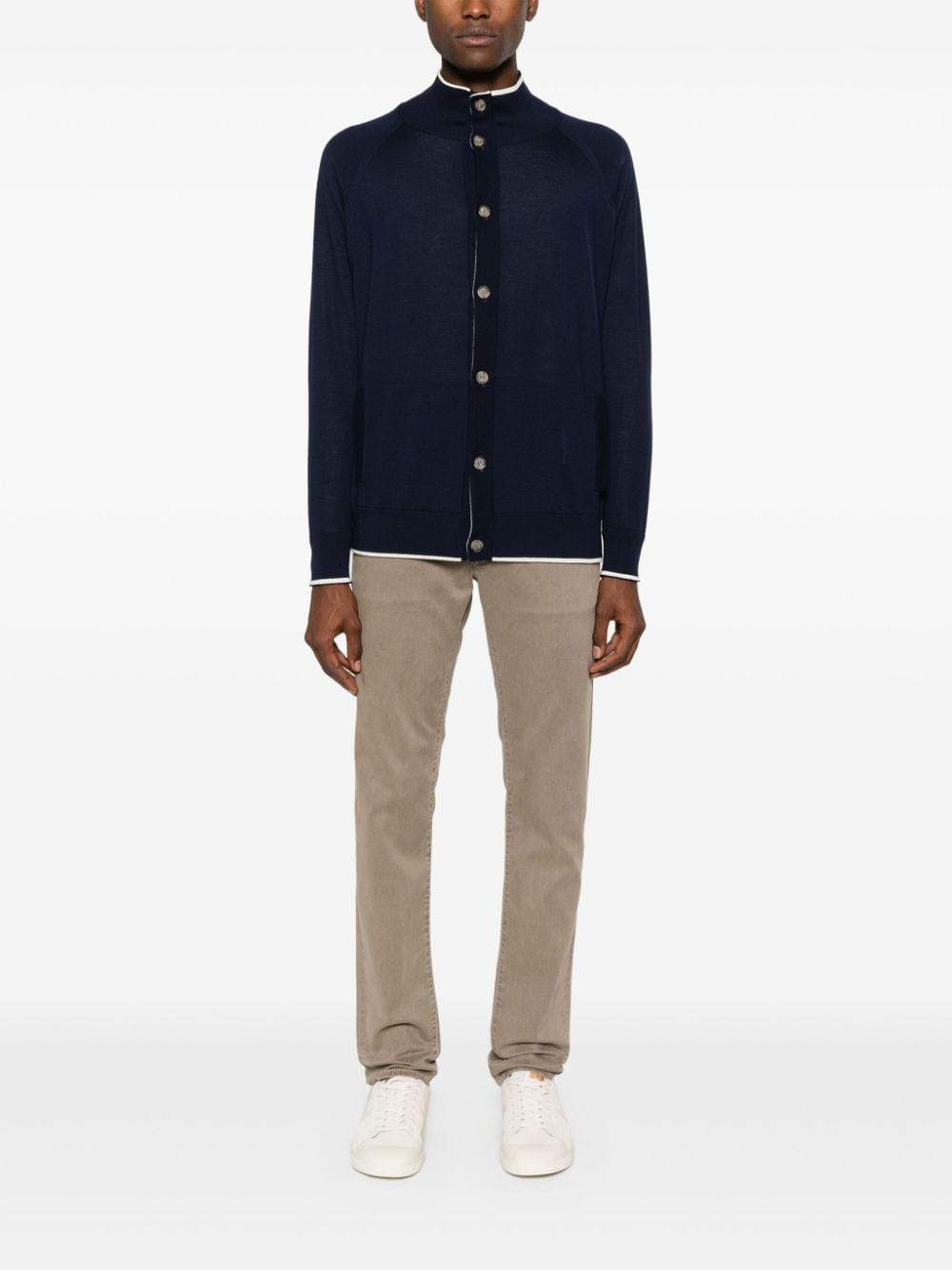 Kiton Omkeerbaar vest - Blauw