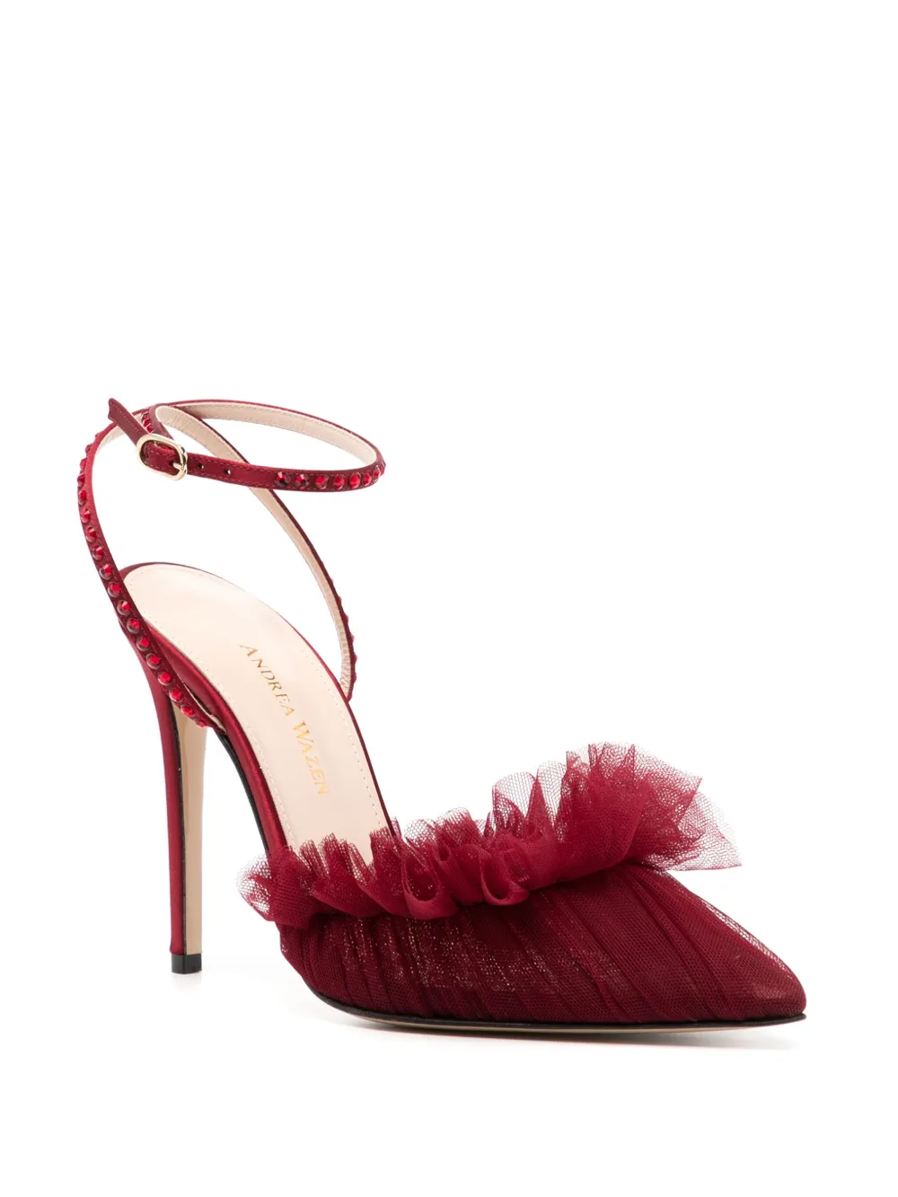 Andrea Wazen 105 mm Franza Glitz pumps - Rood