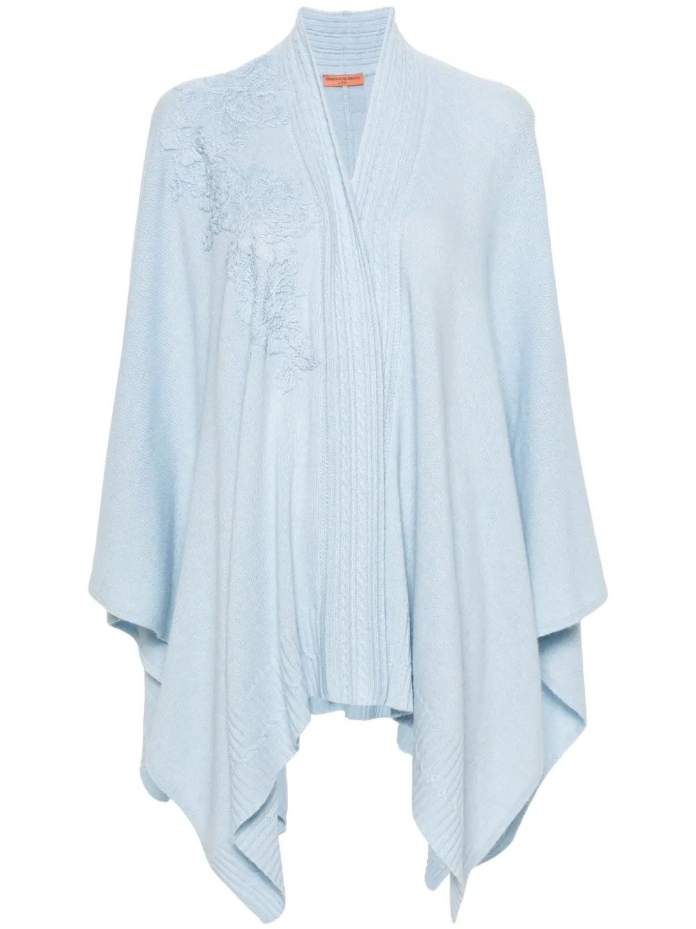 Ermanno Scervino Cape met kanten detail Blauw