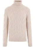 Zanone roll-neck cable-knit jumper - Neutrals