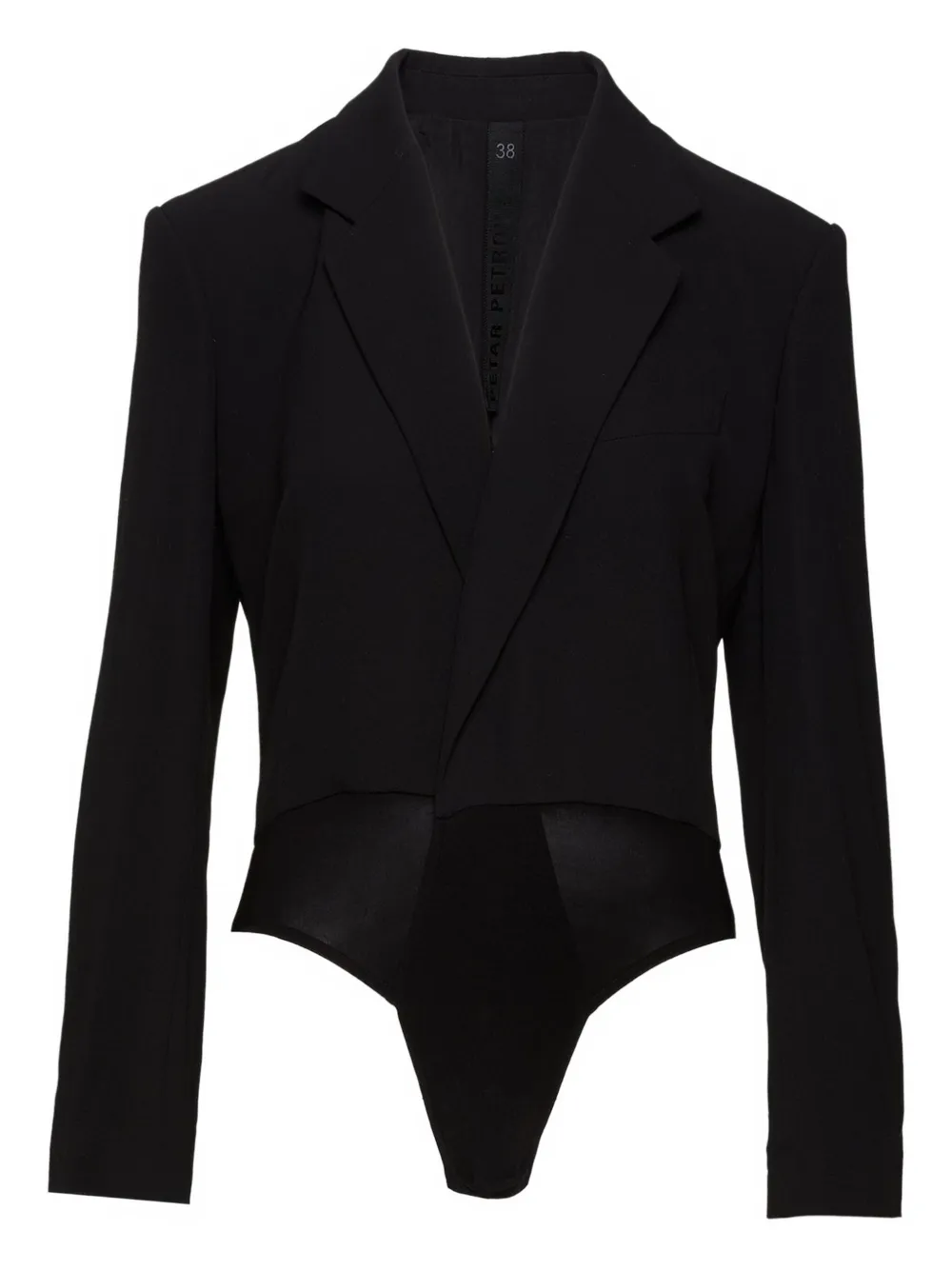 Petar Petrov Padded-shoulder Bodysuit In Black