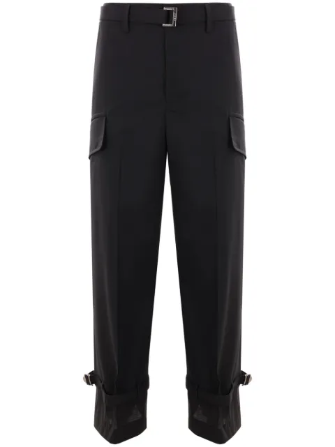 sacai pantalones cargo con diseño ancho