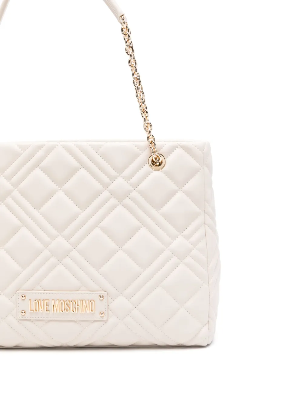 Love Moschino Shopper met logo Beige