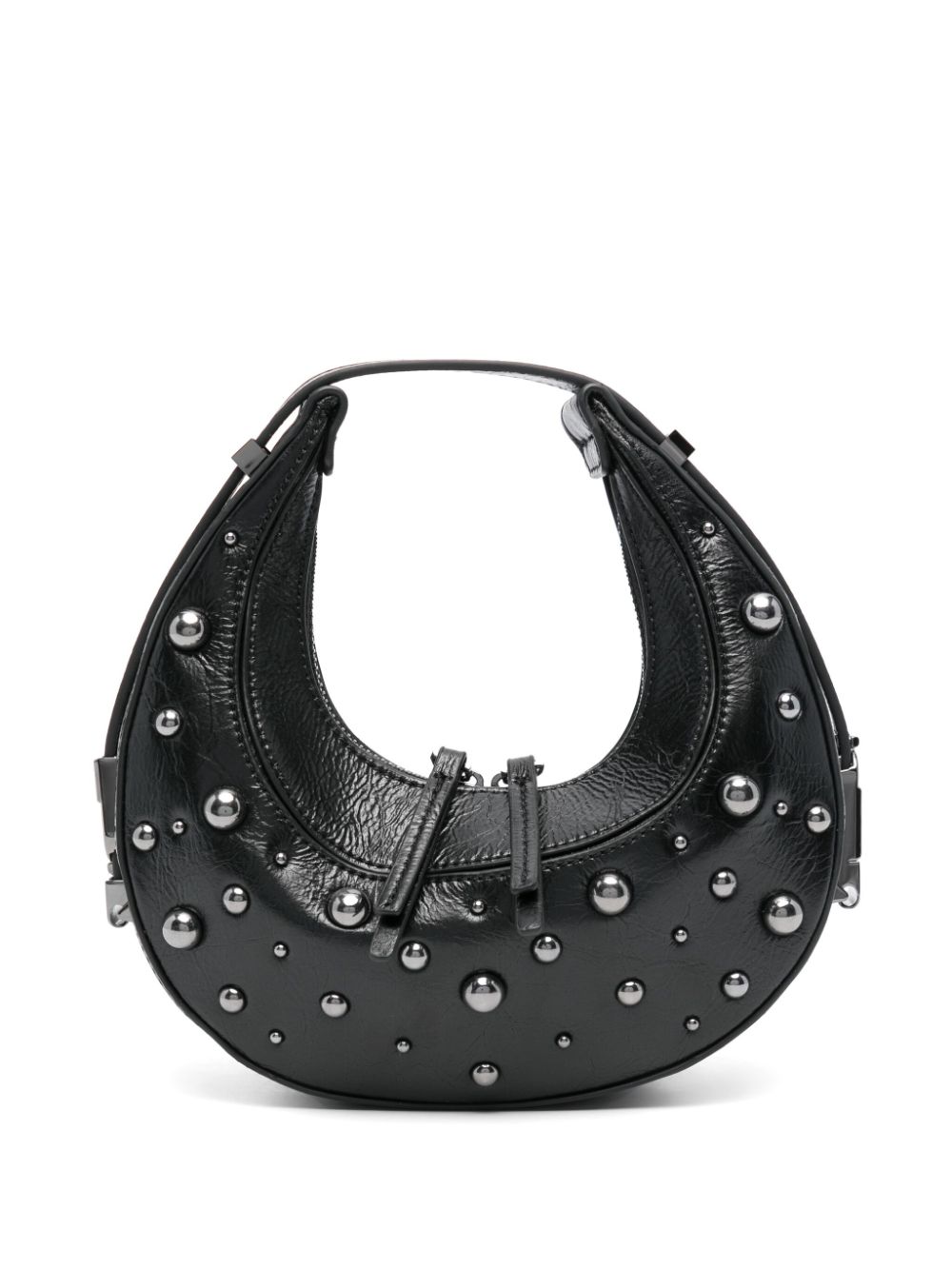 studded glossy tote bag