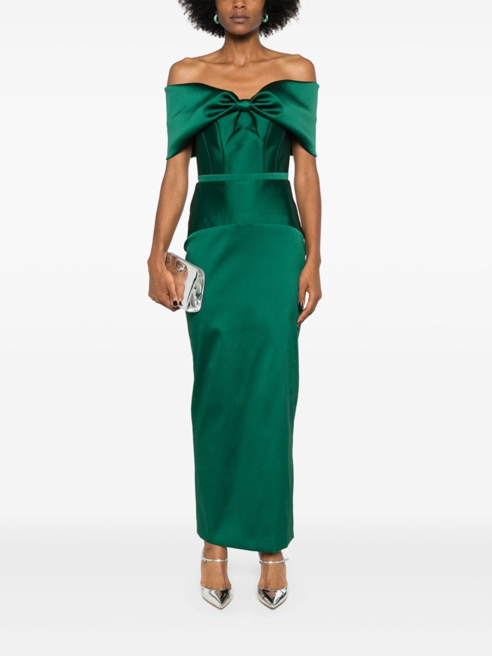 CRISTALLINI Kelly maxi dress - Groen