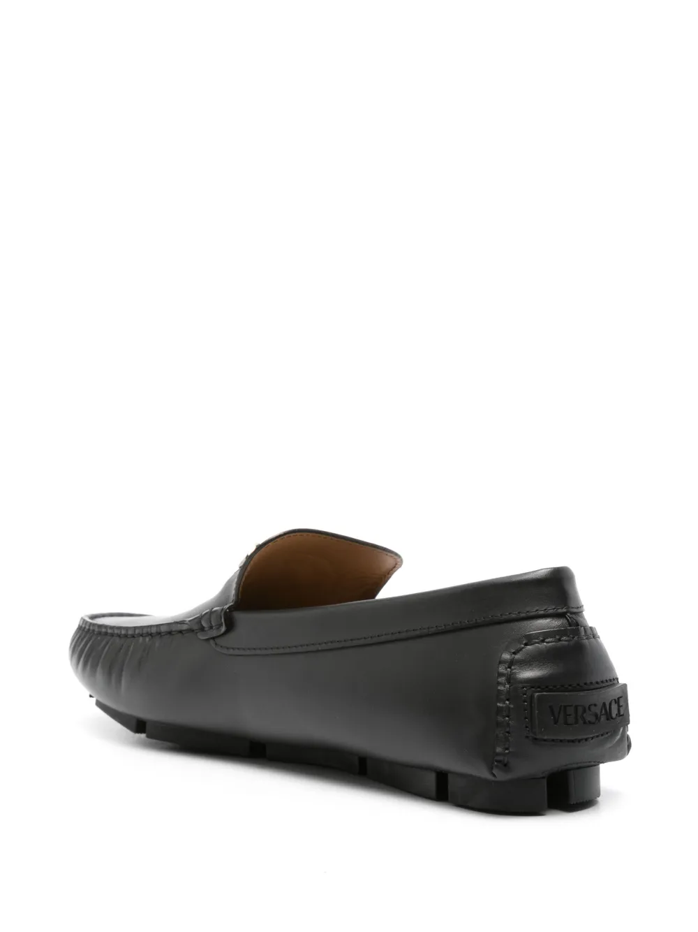 Cheap Versace Medusa Head-plaque leather loafers Men