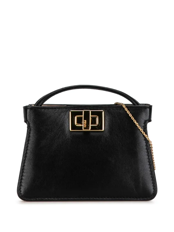 Fendi Pre Owned 2010 2023 Pico Peekaboo Charm Satchel Black FARFETCH CA