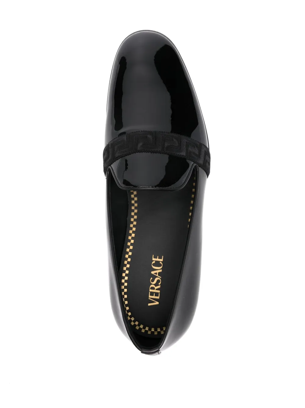 Cheap Versace Medusa patent-leather loafers Men