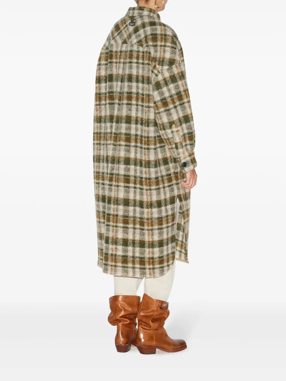 Isabel Marant Étoile Khaki Fontizi Wool Blend Coat In Green