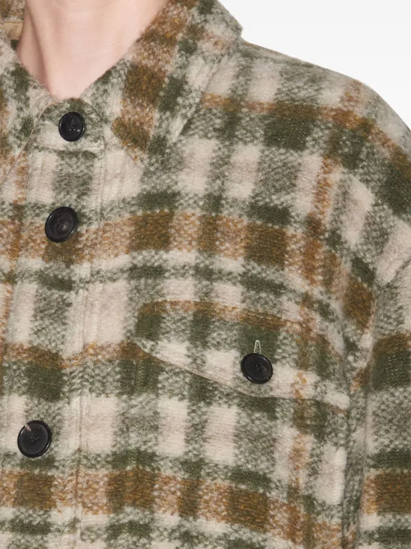 MARANT ETOILE Harveli shirt jacket women Wool Polyester Other fibres Cotton Polyester 38 Green