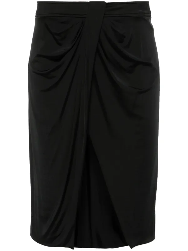 Tom Ford Wrap Jersey Mini Skirt in Black