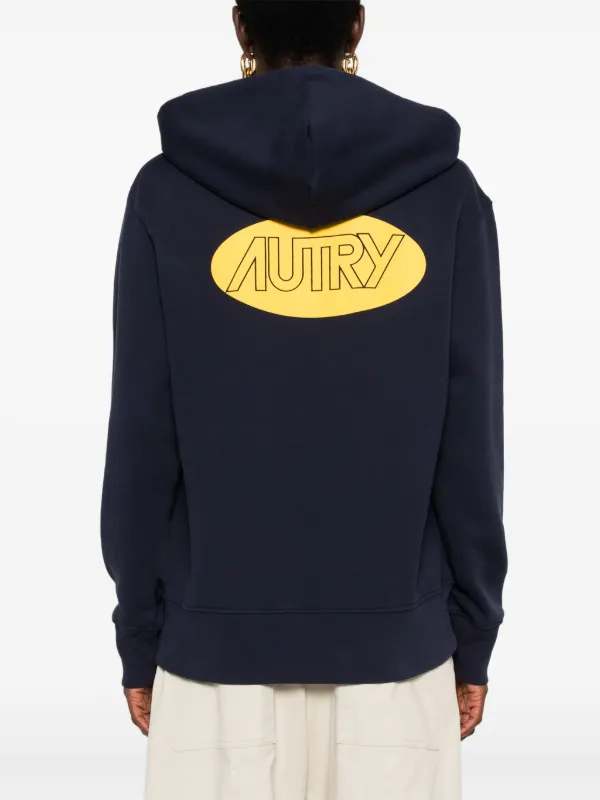 Autry logo-print Hoodie | Blue | FARFETCH ZA