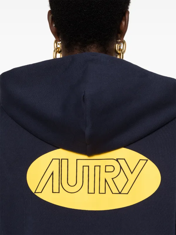 Autry logo-print Hoodie | Blue | FARFETCH ZA