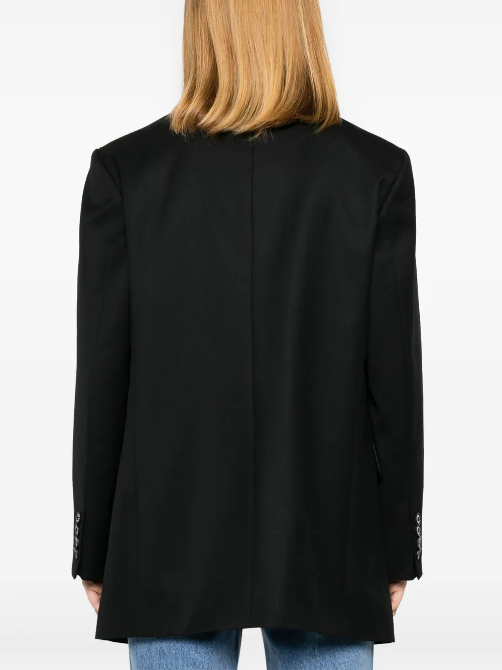 Low Classic Twill blazer Zwart