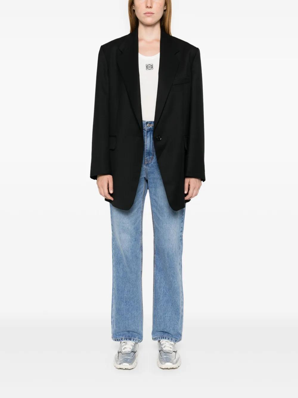 Low Classic Twill blazer - Zwart